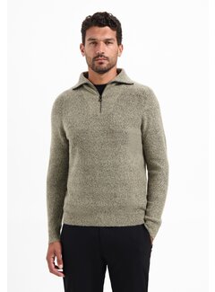 No Excess Pullover Wing Collar Half Zip Soft Woolblend Sand (29210923 - 015)