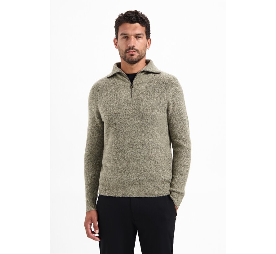 Pullover Wing Collar Half Zip Soft Woolblend Sand (29210923 - 015)