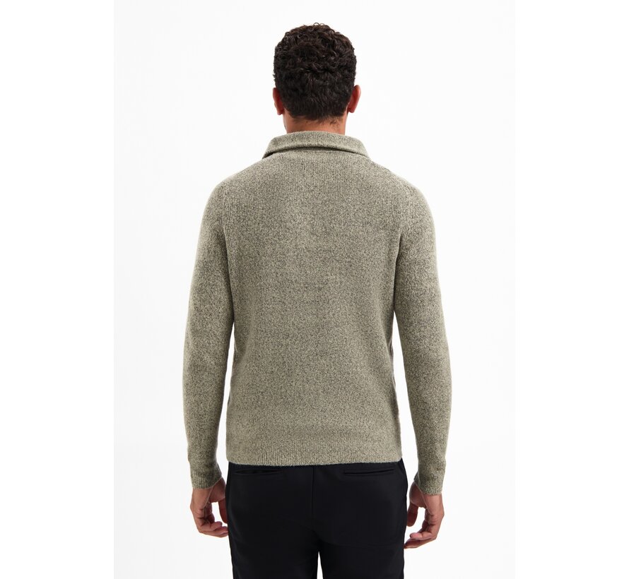 Pullover Wing Collar Half Zip Soft Woolblend Sand (29210923 - 015)