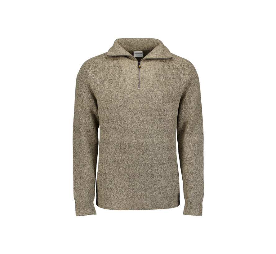 Pullover Wing Collar Half Zip Soft Woolblend Sand (29210923 - 015)