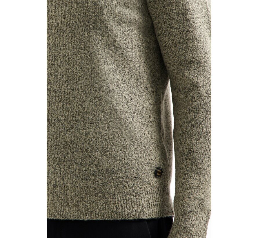 Pullover Wing Collar Half Zip Soft Woolblend Sand (29210923 - 015)