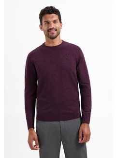 No Excess Pullover Crewneck 2 Coloured Melange Dark Wine (29210880SN - 164)