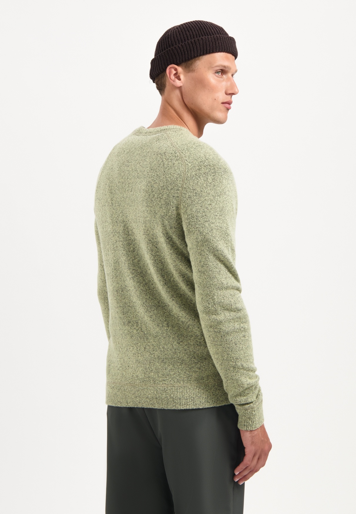 No Excess Pullover Crewneck Soft Wool Blend Light Moss XL No Excess