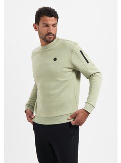 No Excess Sweater Crewneck Brushed inside Light Moss (29130857 - 197)