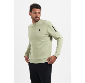 No Excess Sweater Crewneck Brushed inside Light Moss (29130857 - 197)
