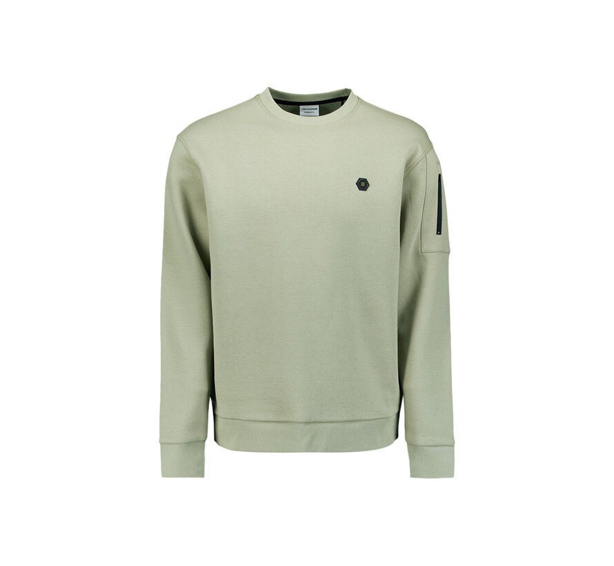 Sweater Crewneck Brushed inside Light Moss (29130857 - 197)