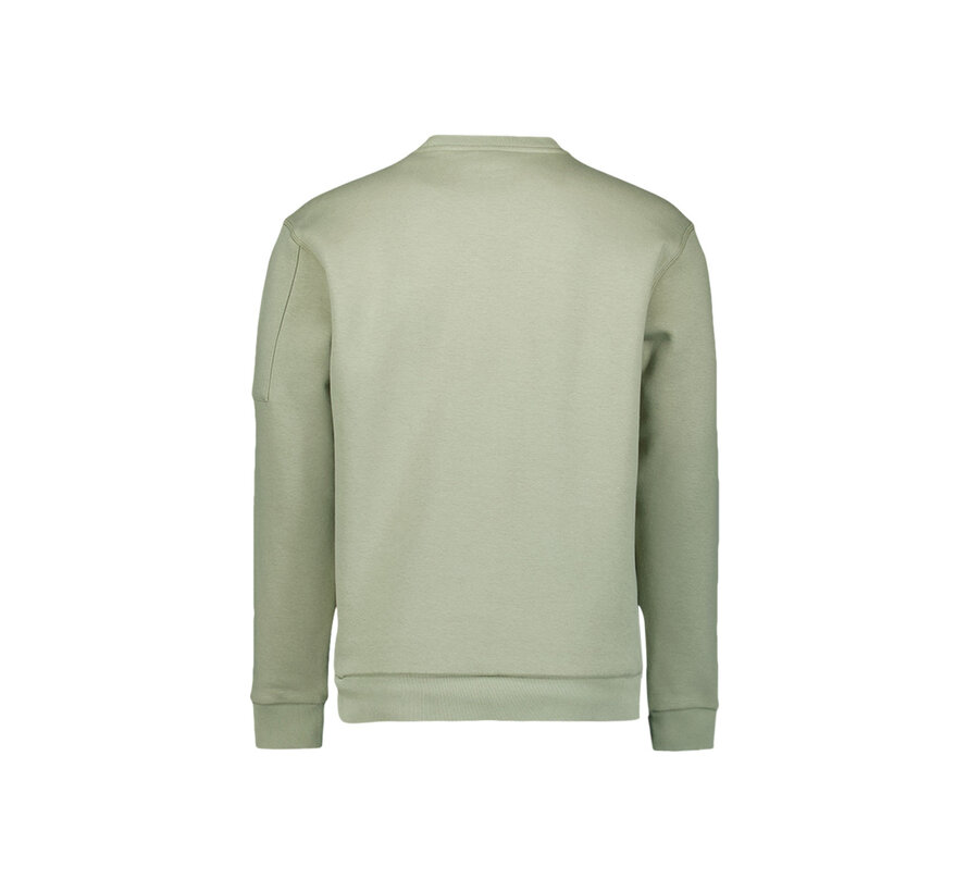 Sweater Crewneck Brushed inside Light Moss (29130857 - 197)