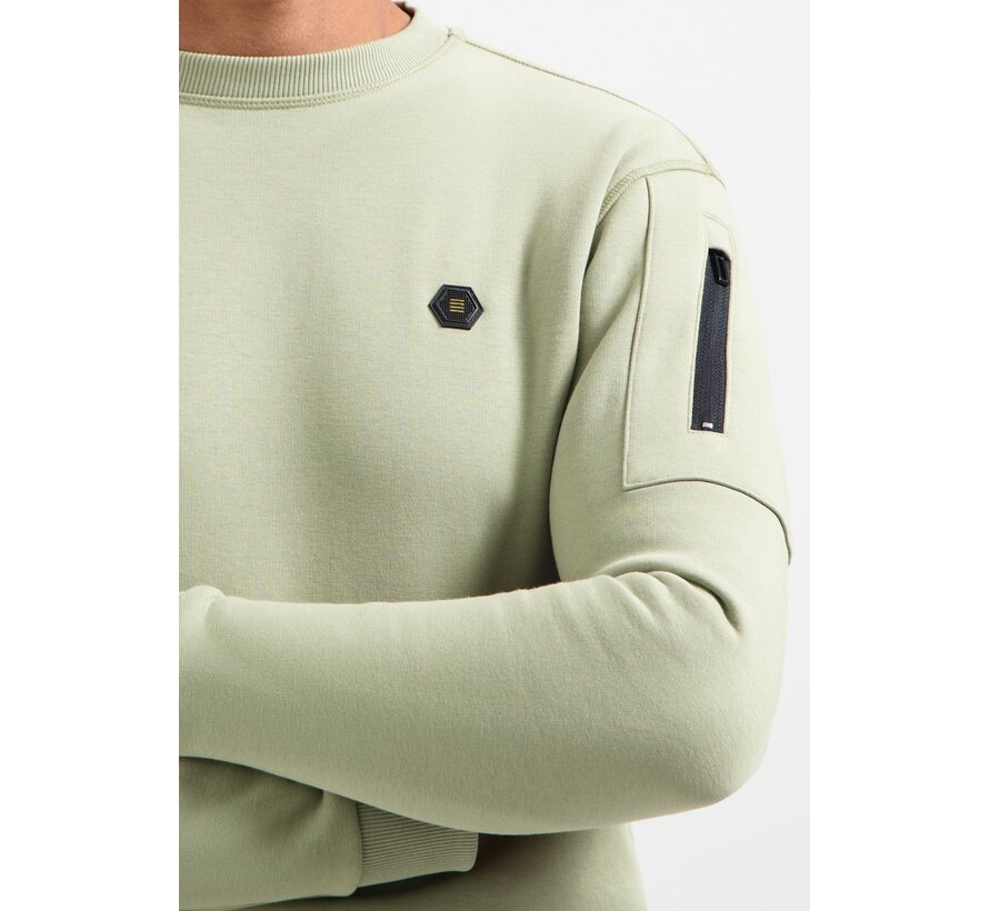 Sweater Crewneck Brushed inside Light Moss (29130857 - 197)