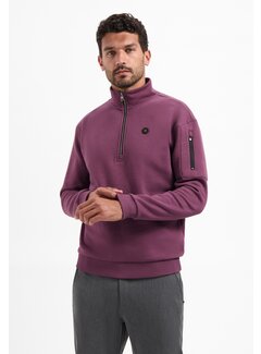 No Excess Sweater Half Zip Brushed Dark Wine (29130851 - 164)