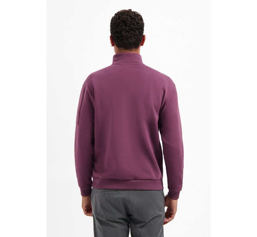 Sweater Half Zip Brushed Dark Wine (29130851 - 164)