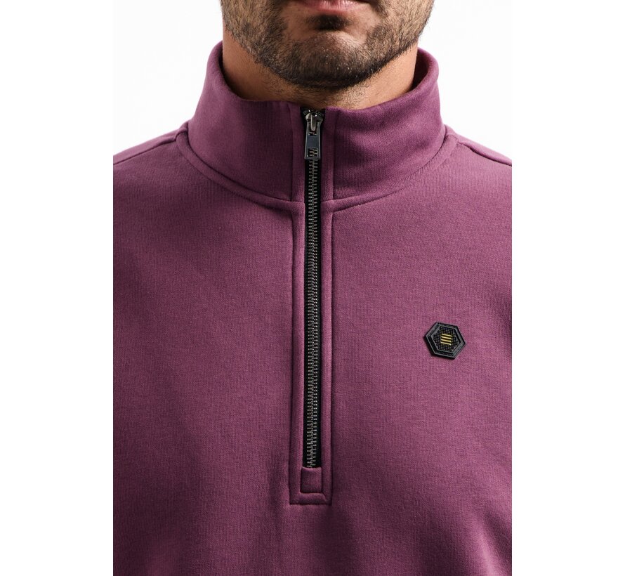 Sweater Half Zip Brushed Dark Wine (29130851 - 164)