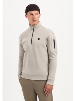 No Excess Sweater Half Zip Brushed Clay (29130851 - 018)
