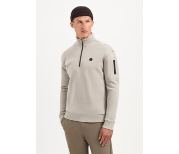 No Excess Sweater Half Zip Brushed Clay (29130851 - 018)