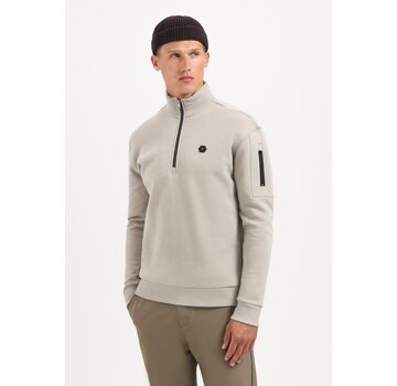 No Excess Sweater Half Zip Brushed Clay (29130851 - 018)