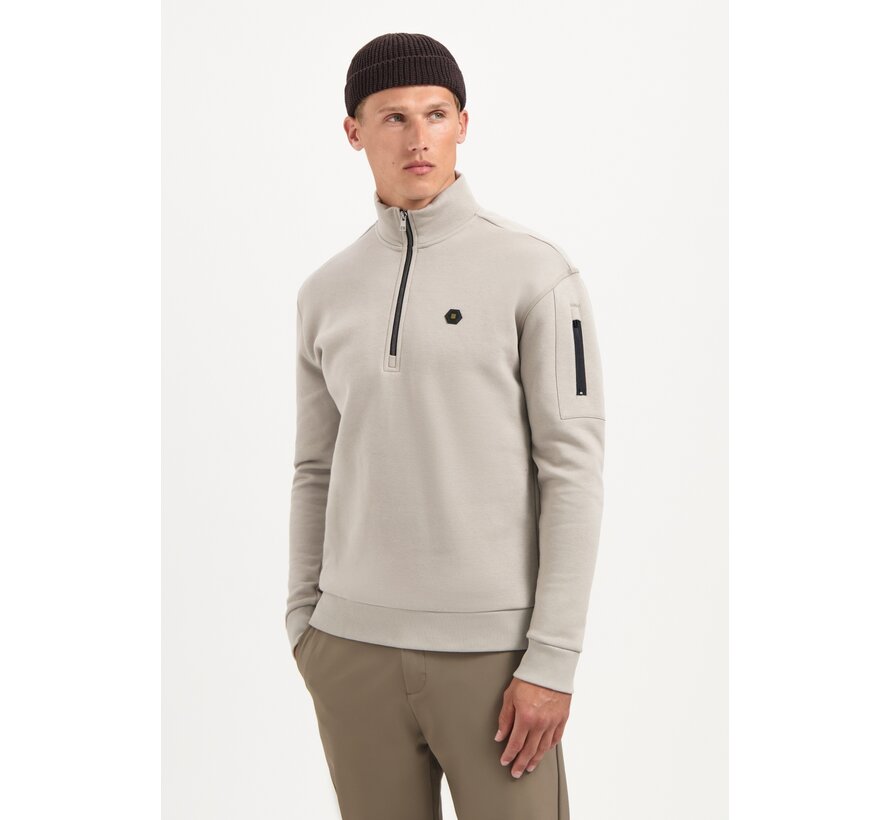 Sweater Half Zip Brushed Clay (29130851 - 018)