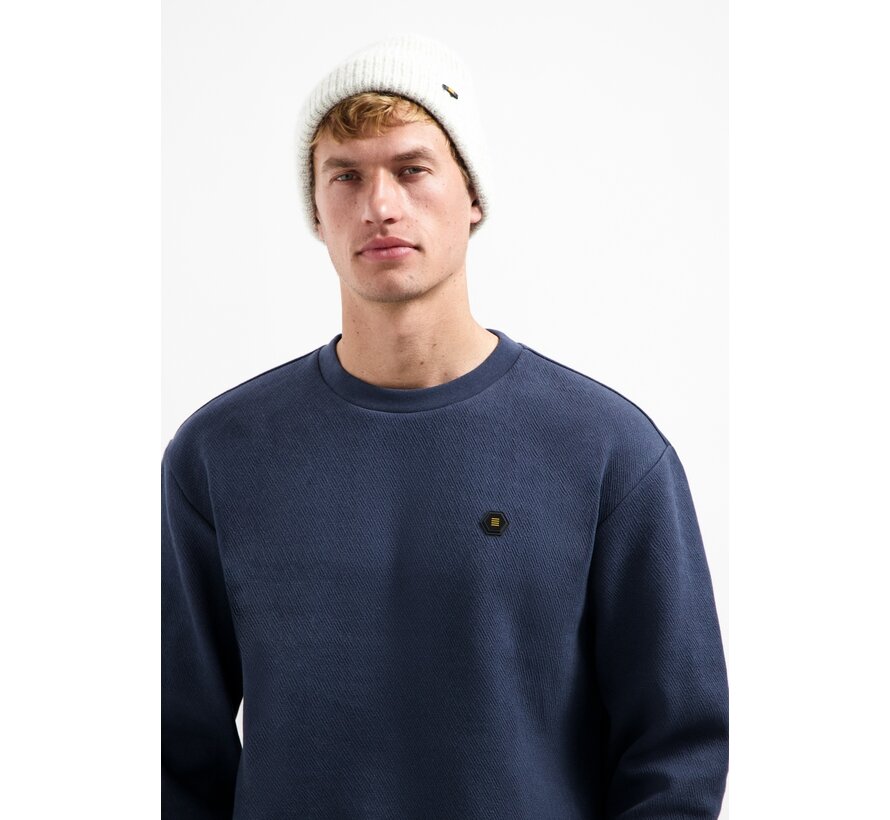 Sweater Crewneck Relief Melange Night (29100905 - 078)