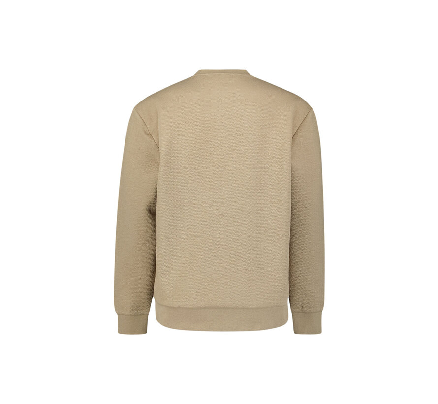 Sweater Crewneck Relief Melange Sand (29100905 - 015)