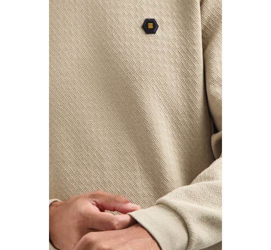 Sweater Crewneck Relief Melange Sand (29100905 - 015)