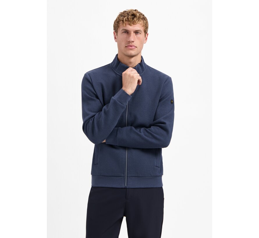 Sweater Full Zip Stand Up-Collar Relief Night (29100815 - 078)