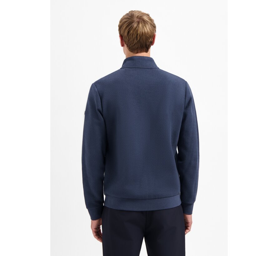 Sweater Full Zip Stand Up-Collar Relief Night (29100815 - 078)