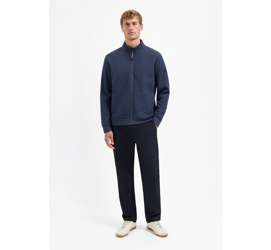 Sweater Full Zip Stand Up-Collar Relief Night (29100815 - 078)