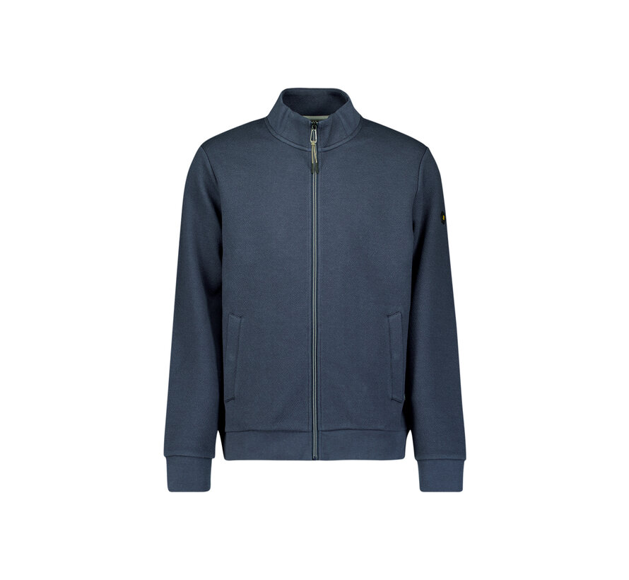 Sweater Full Zip Stand Up-Collar Relief Night (29100815 - 078)
