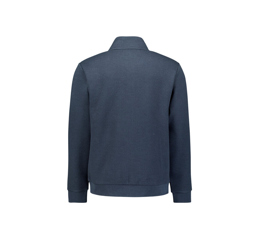 Sweater Full Zip Stand Up-Collar Relief Night (29100815 - 078)