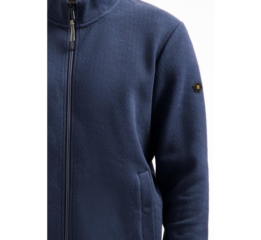 Sweater Full Zip Stand Up-Collar Relief Night (29100815 - 078)