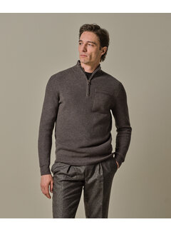 Profuomo PULLOVER HALF ZIP BROWN (PPWJ30047B)