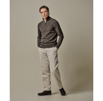 Profuomo PULLOVER HALF ZIP BROWN (PPWJ30029B)