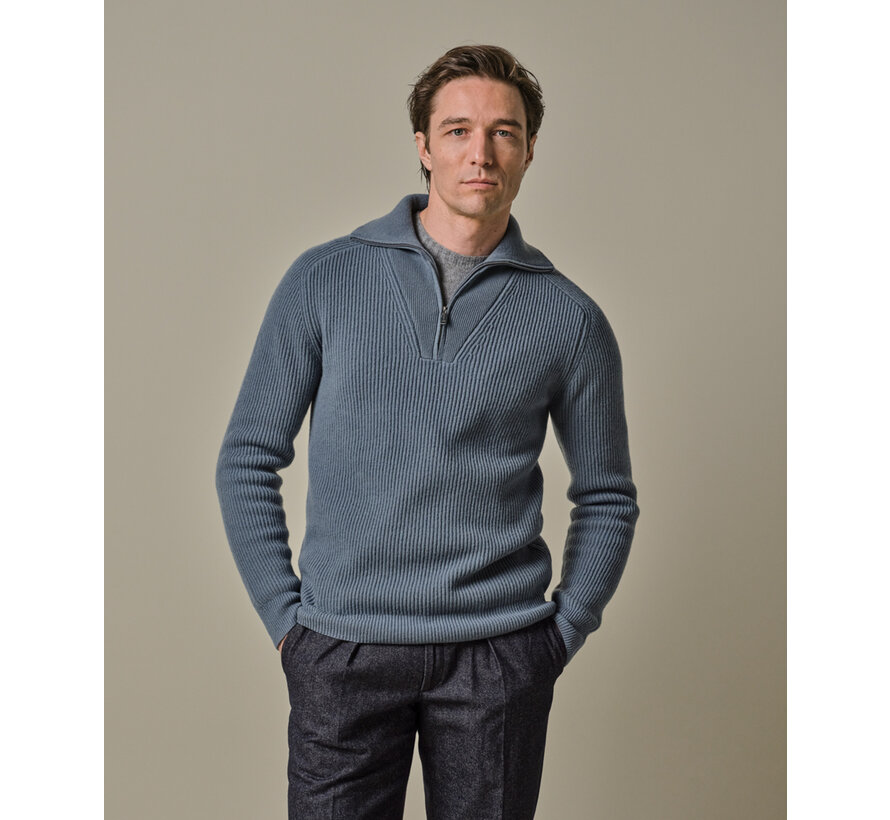 PULLOVER HALF ZIP BLUE (PPWJ30025E)