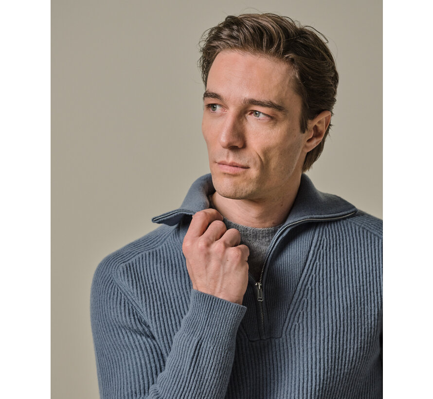 PULLOVER HALF ZIP BLUE (PPWJ30025E)
