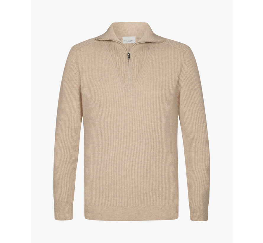 PULLOVER HALF ZIP L SAND (PPWJ30025B)