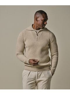 Profuomo PULLOVER HALF ZIP L SAND (PPWJ30025B)