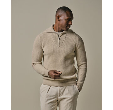Profuomo PULLOVER HALF ZIP L SAND (PPWJ30025B)