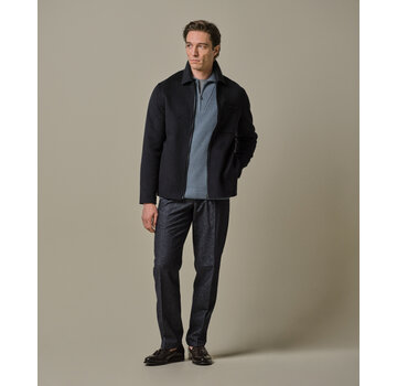 Profuomo OVERSHIRT WOOL ZIPPER NAVY (PPWF30013B)