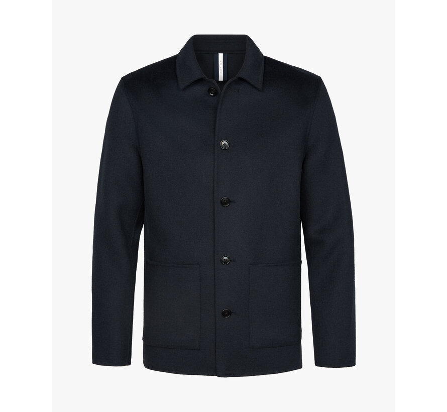 OVERSHIRT WOOL BUTTON NAVY (PPWF30012C)
