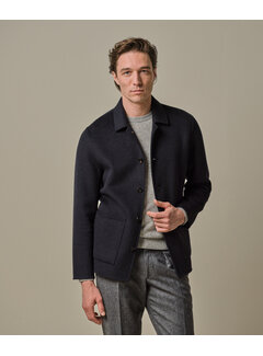Profuomo OVERSHIRT WOOL BUTTON NAVY (PPWF30012C)