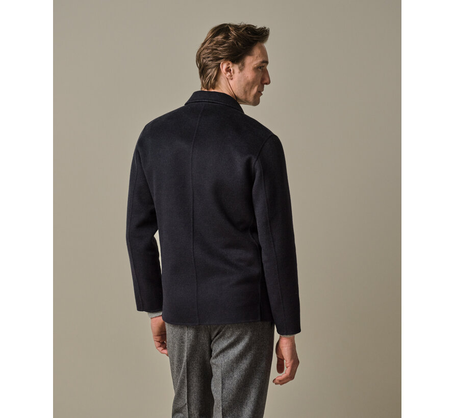 OVERSHIRT WOOL BUTTON NAVY (PPWF30012C)