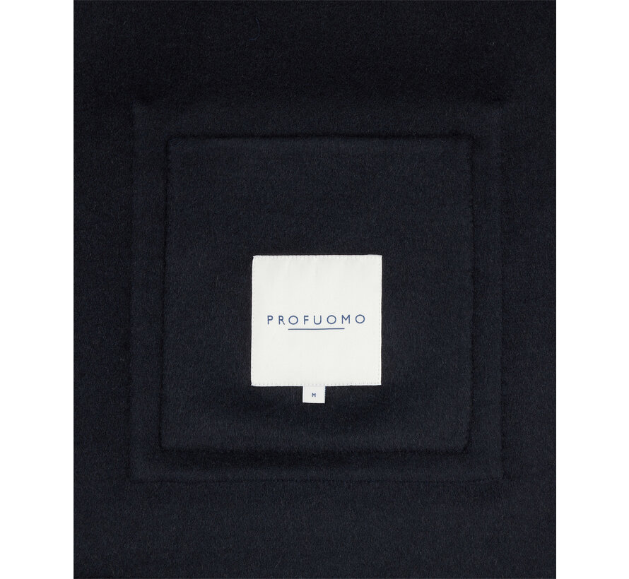 OVERSHIRT WOOL BUTTON NAVY (PPWF30012C)