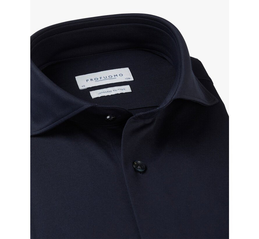 Japanese Knitted Shirt X-Cutaway SF Navy (PP2H00008C)