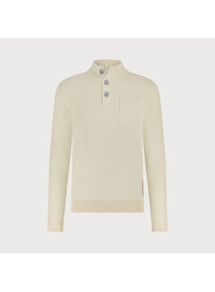 Blue Industry Half Zip Trui Off White (KBIW25-M11)
