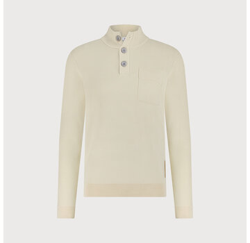 Blue Industry Half Zip Trui Off White (KBIW25-M11)