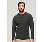 WAFFLE LONG SLEEVE HENLEY TOP Washed Black (M6010776A - AFB)