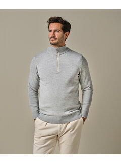 Profuomo Half Zip Trui Wool Blend Grey (PPWJ10030A)