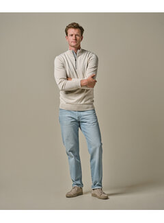 Profuomo Half Zip Trui Wool Blend Beige (PPWJ10030B)
