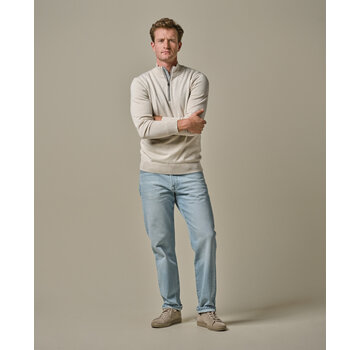 Profuomo Half Zip Trui Wool Blend Beige (PPWJ10030B)