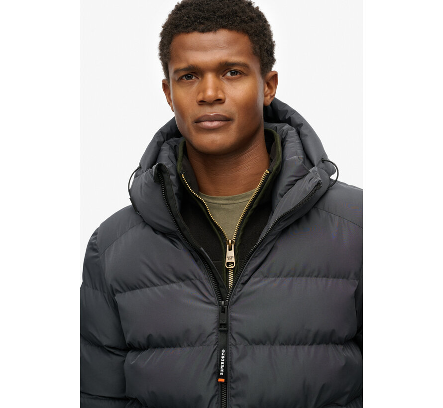 HOODED SPORTS PUFFER JACKET Ebony/Ebony (M5011905A - H1P)