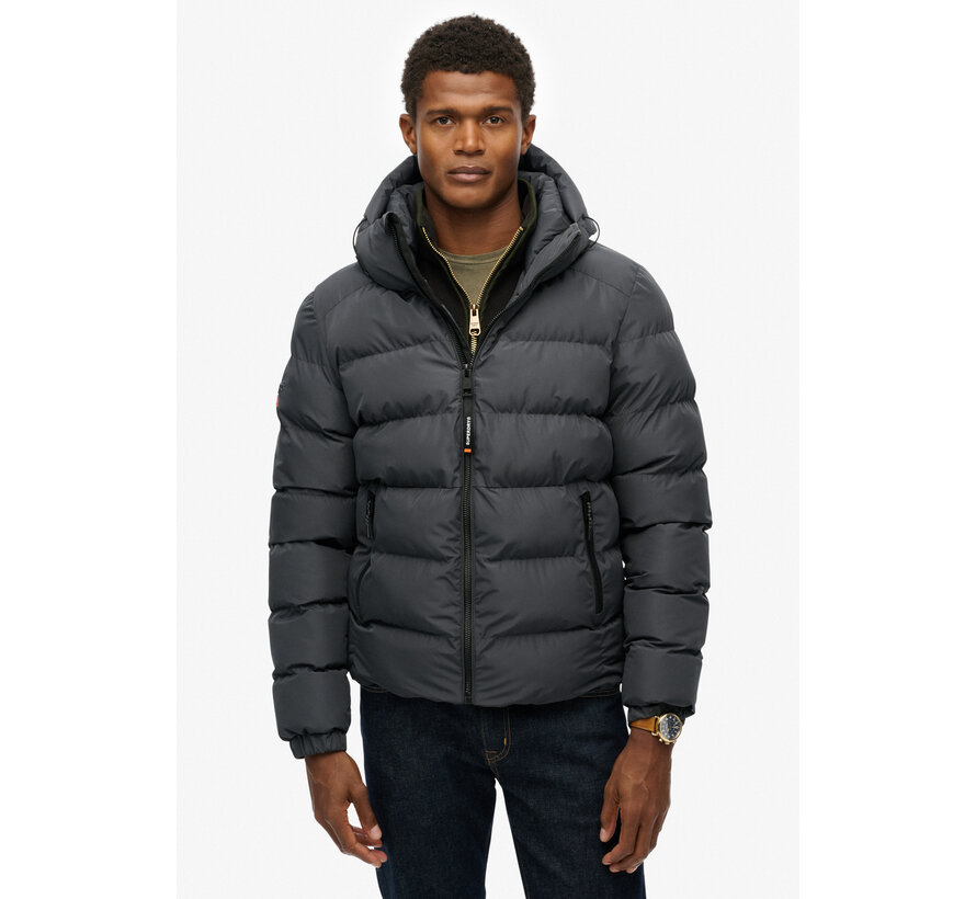 HOODED SPORTS PUFFER JACKET Ebony/Ebony (M5011905A - H1P)