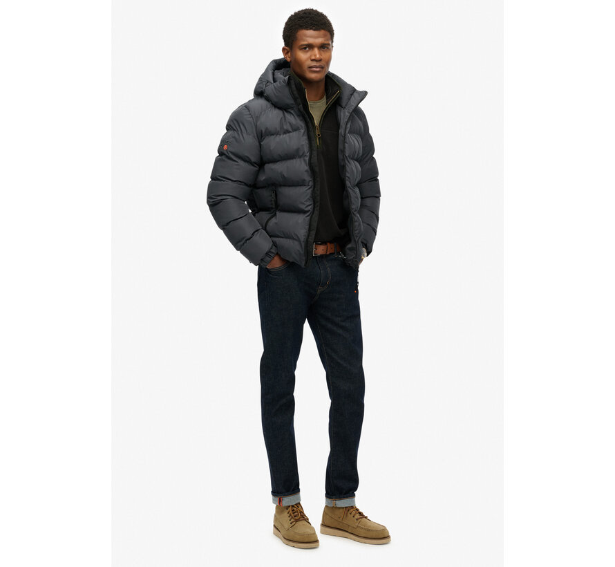 HOODED SPORTS PUFFER JACKET Ebony/Ebony (M5011905A - H1P)